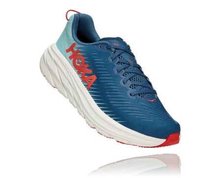 Hoka One One Rincon 3 - Tenis Corrida Largos Homem Turquesa / Azuis | PT-tbIq2y9